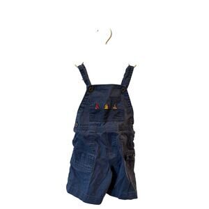 Kids short navy overalls bird duck turkey thanksgiving  Holliday 3t